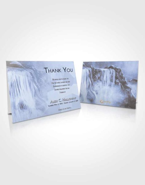 Funeral Thank You Card Template Splendid Waterfall Tranquility