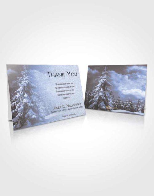 Funeral Thank You Card Template Splendid Winter Wonderland