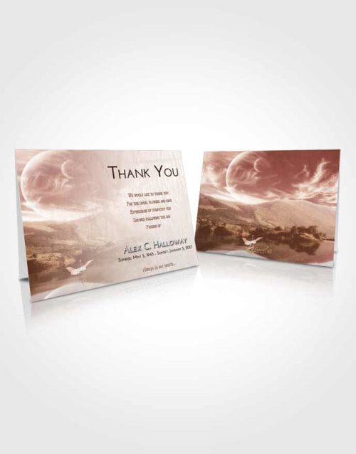Funeral Thank You Card Template Strawberry Love Astonishing Moon