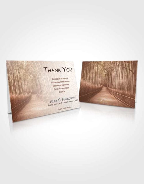 Funeral Thank You Card Template Strawberry Love Bamboo Forest