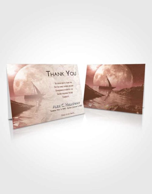 Funeral Thank You Card Template Strawberry Love Calm Waters