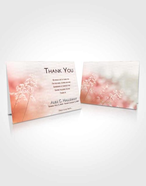 Funeral Thank You Card Template Strawberry Love Colorful Spring