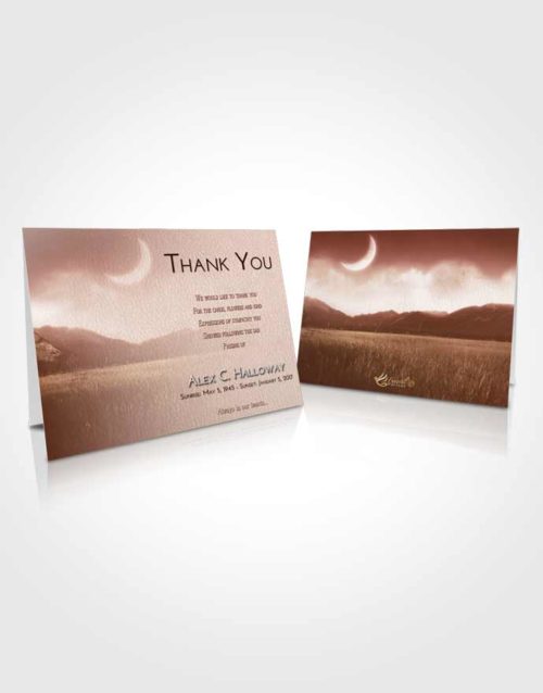 Funeral Thank You Card Template Strawberry Love Graceful Mountains