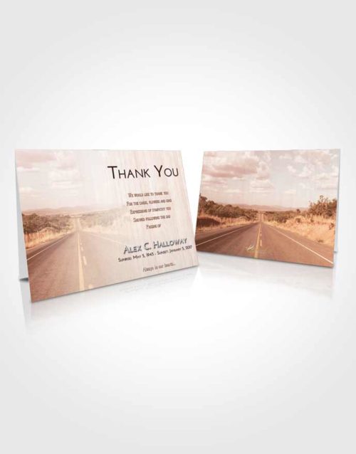 Funeral Thank You Card Template Strawberry Love Highway Cruise