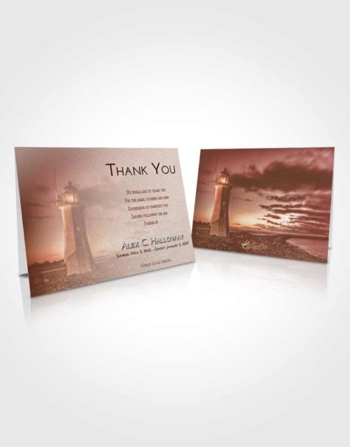 Funeral Thank You Card Template Strawberry Love Lighthouse Magnificence