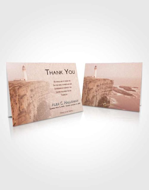 Funeral Thank You Card Template Strawberry Love Lighthouse Point