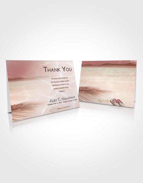 Funeral Thank You Card Template Strawberry Love Ocean Ripples