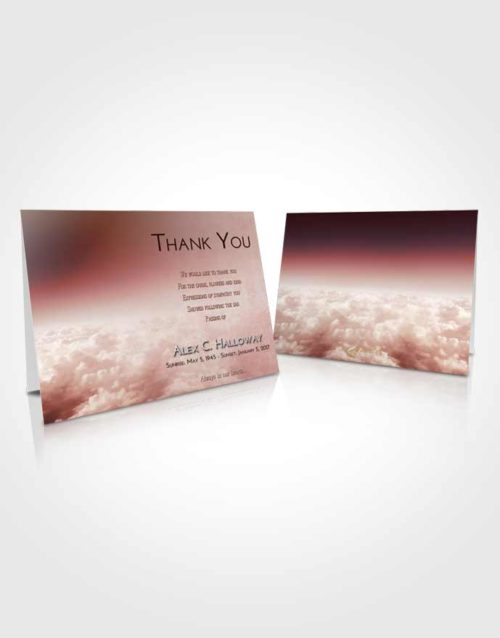Funeral Thank You Card Template Strawberry Love Return to the Clouds