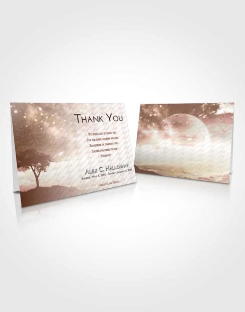 Funeral Thank You Card Template Strawberry Love Scenic Sky
