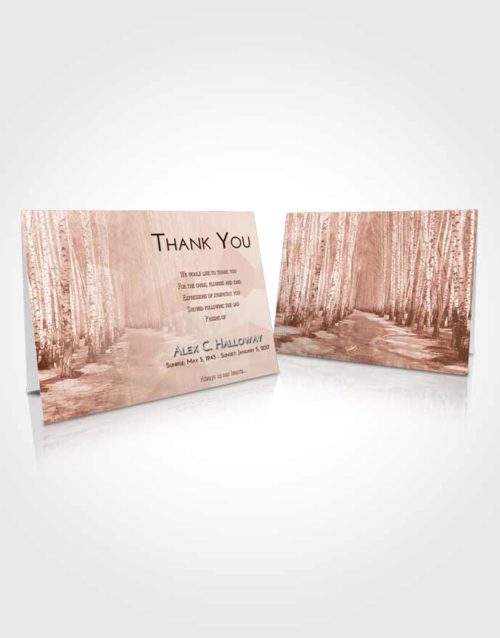 Funeral Thank You Card Template Strawberry Love Snowy Stream