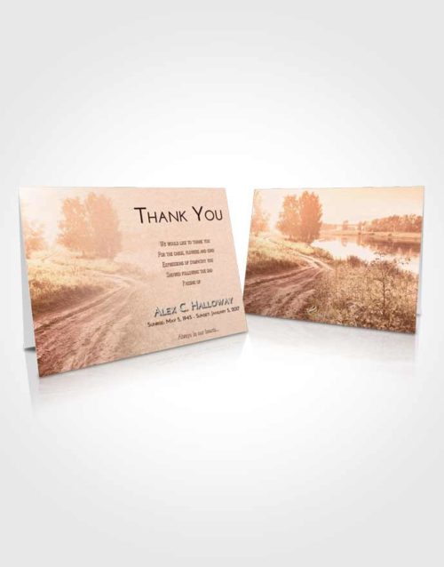 Funeral Thank You Card Template Strawberry Love Summer Drive