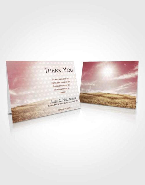 Funeral Thank You Card Template Strawberry Love Summer Fields
