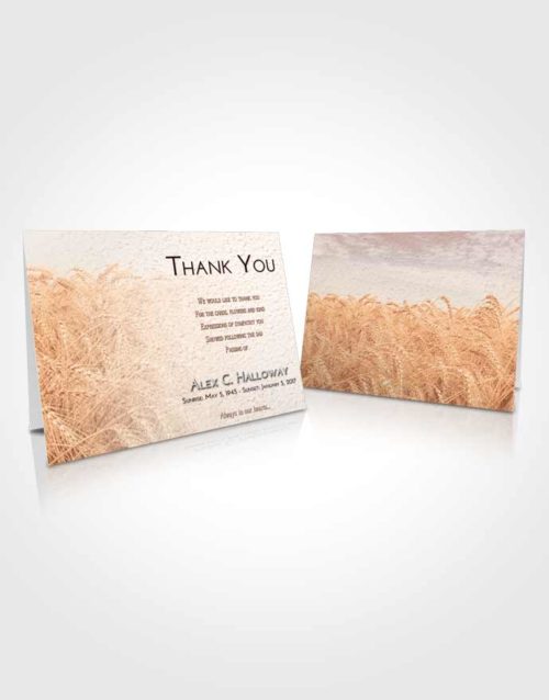 Funeral Thank You Card Template Strawberry Love Summer Wheat