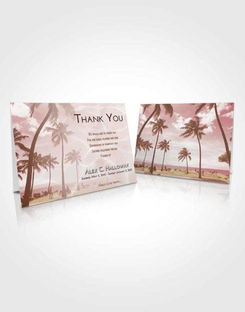 Funeral Thank You Card Template Strawberry Love Tropical Breeze
