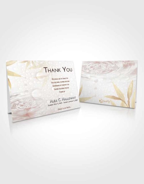 Funeral Thank You Card Template Strawberry Love Water Droplet