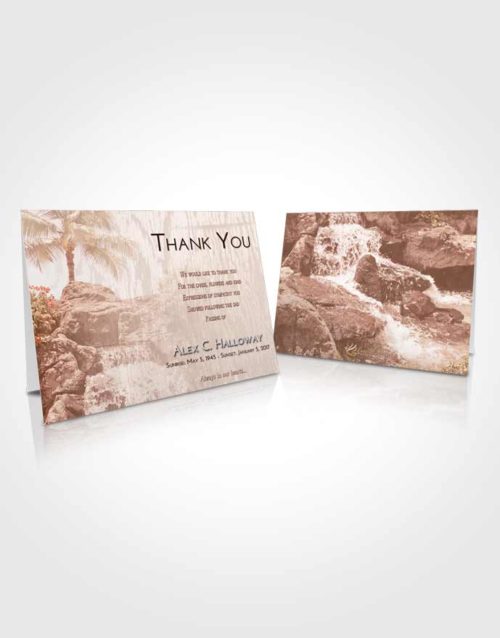 Funeral Thank You Card Template Strawberry Love Waterfall Masterpiece