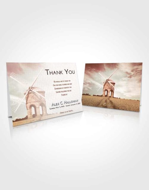 Funeral Thank You Card Template Strawberry Love Windmill of Honor