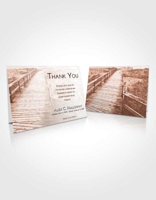 Funeral Thank You Card Template Strawberry Love Wooden Walk