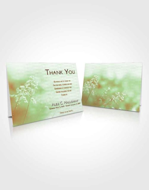 Funeral Thank You Card Template Strawberry Mist Colorful Spring
