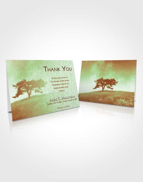 Funeral Thank You Card Template Strawberry Mist Gentle Pasture