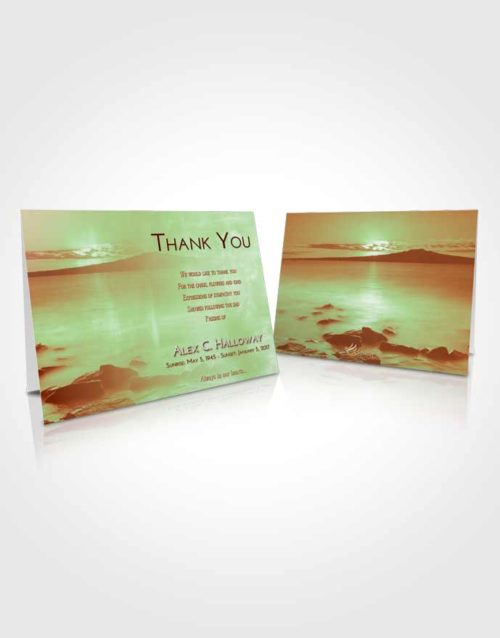 Funeral Thank You Card Template Strawberry Mist Lake Front