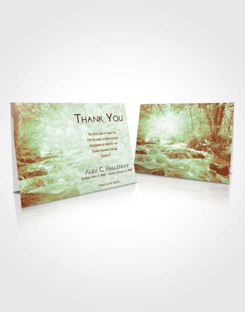 Funeral Thank You Card Template Strawberry Mist Silver Stream