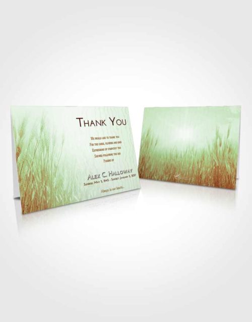Funeral Thank You Card Template Strawberry Mist Soft Wheat