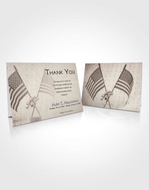 Funeral Thank You Card Template Tranquil American Justice