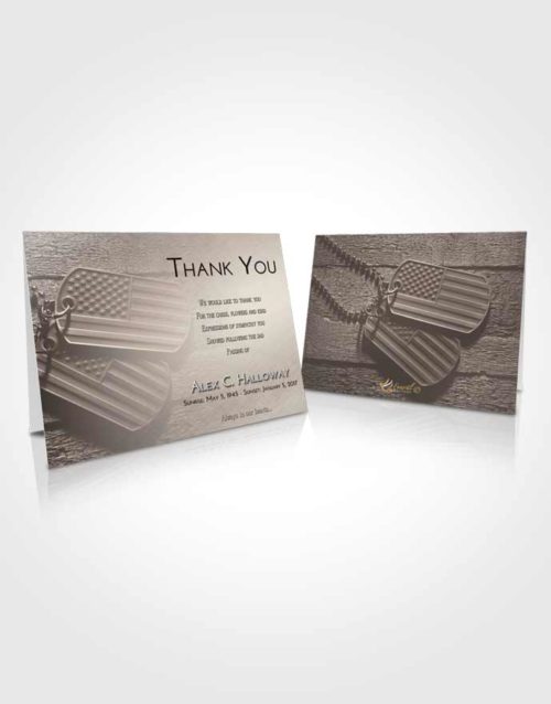 Funeral Thank You Card Template Tranquil American Memory