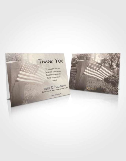 Funeral Thank You Card Template Tranquil American Smile