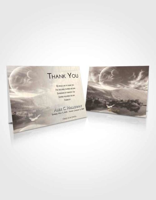 Funeral Thank You Card Template Tranquil Astonishing Moon