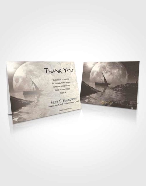 Funeral Thank You Card Template Tranquil Calm Waters