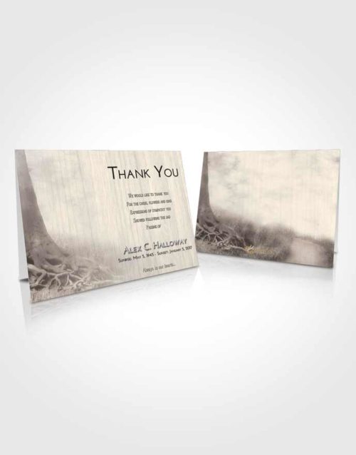 Funeral Thank You Card Template Tranquil Deep Roots