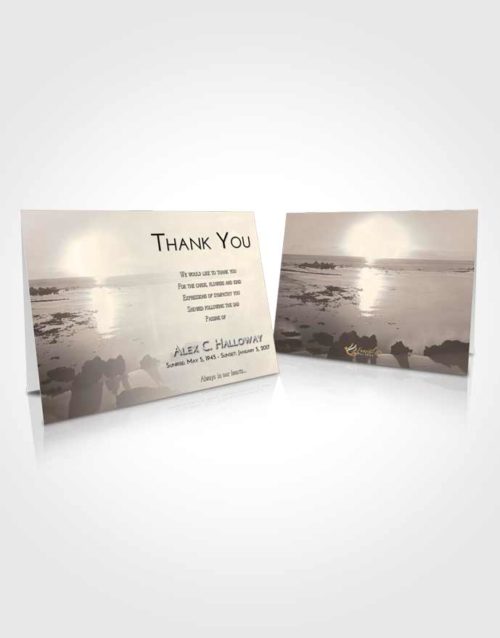 Funeral Thank You Card Template Tranquil Early Rise