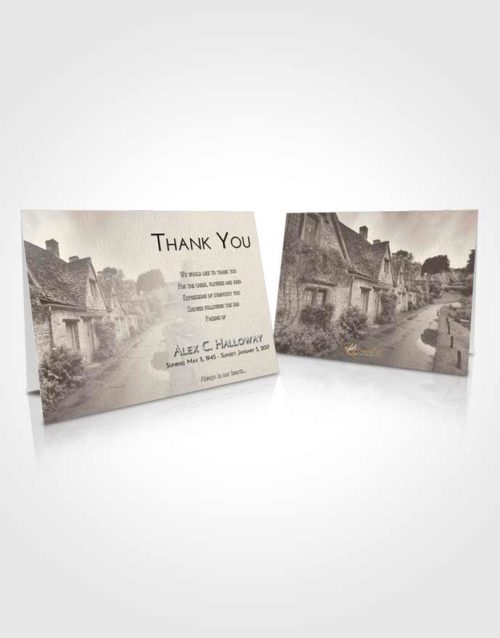 Funeral Thank You Card Template Tranquil European Home