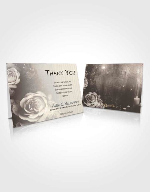 Funeral Thank You Card Template Tranquil Flowering Garden