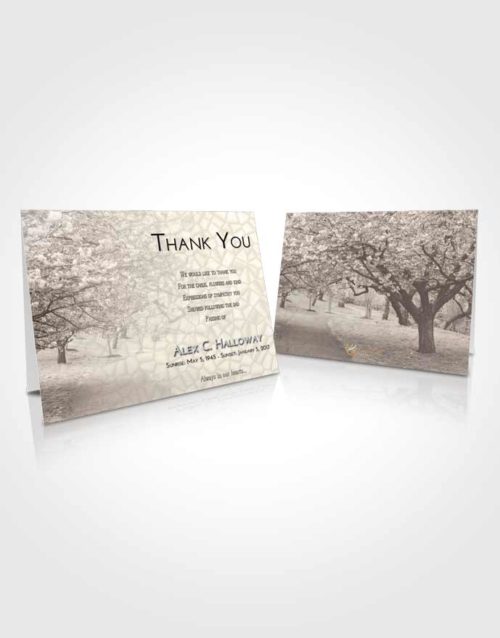 Funeral Thank You Card Template Tranquil Flowering Path
