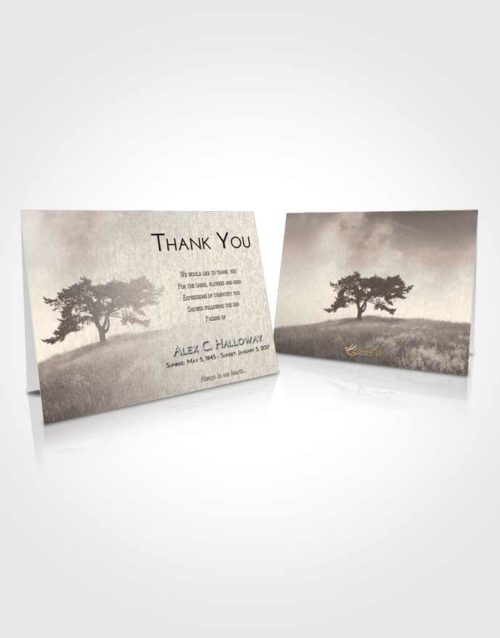 Funeral Thank You Card Template Tranquil Gentle Pasture