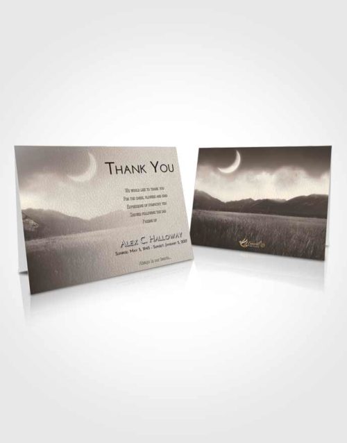 Funeral Thank You Card Template Tranquil Graceful Mountains