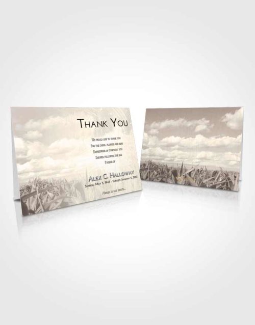 Funeral Thank You Card Template Tranquil Grassland