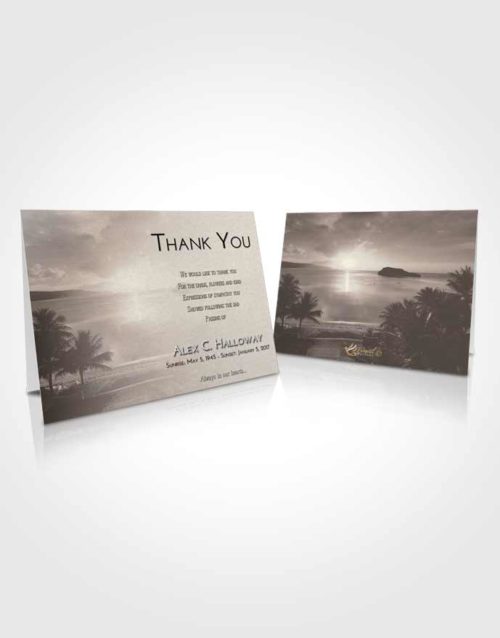 Funeral Thank You Card Template Tranquil Italian Sun