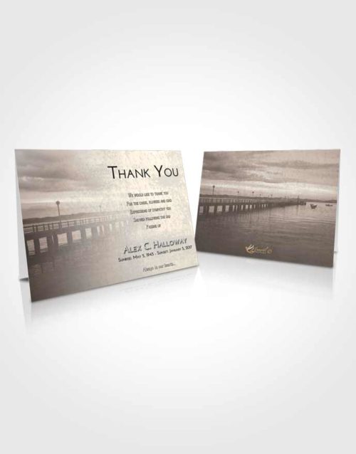 Funeral Thank You Card Template Tranquil Lake Drive