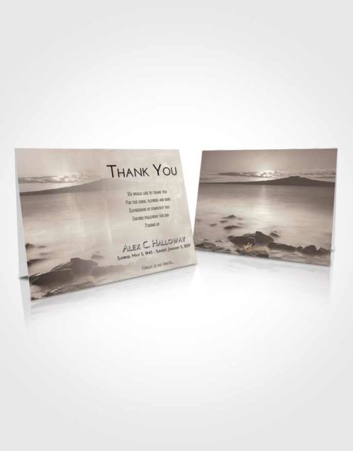 Funeral Thank You Card Template Tranquil Lake Front