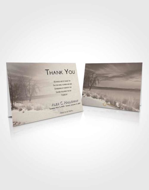 Funeral Thank You Card Template Tranquil Lovely Lake