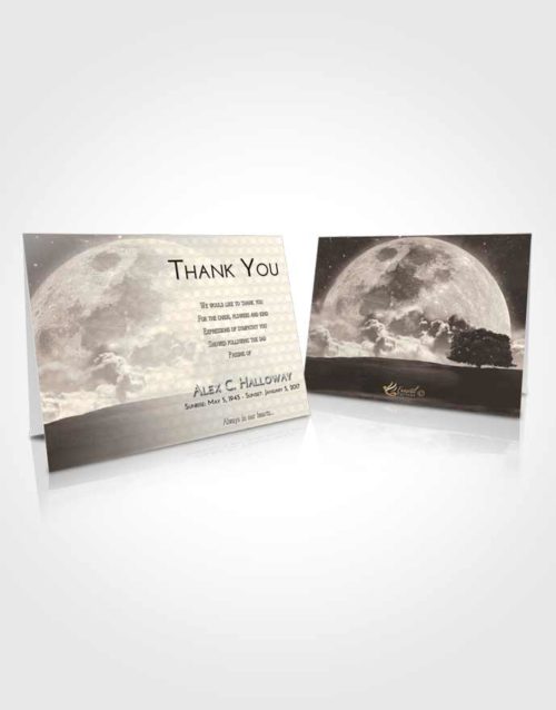 Funeral Thank You Card Template Tranquil Moon Gaze
