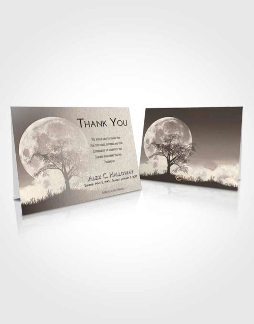 Funeral Thank You Card Template Tranquil Moon Peace