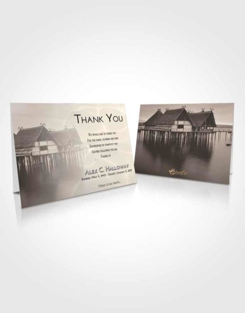 Funeral Thank You Card Template Tranquil Ocean Living