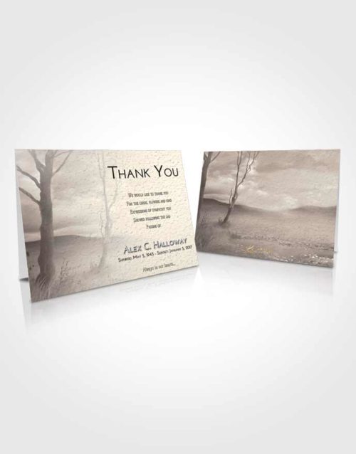 Funeral Thank You Card Template Tranquil Peaceful Fall