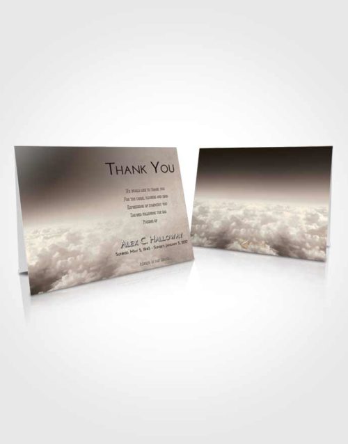 Funeral Thank You Card Template Tranquil Return to the Clouds