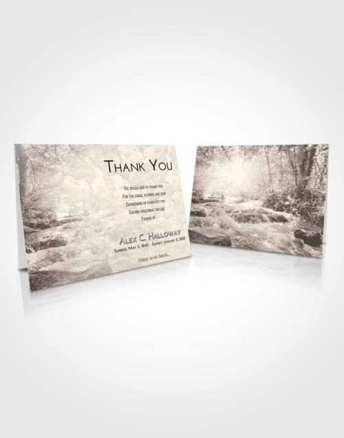 Funeral Thank You Card Template Tranquil Silver Stream